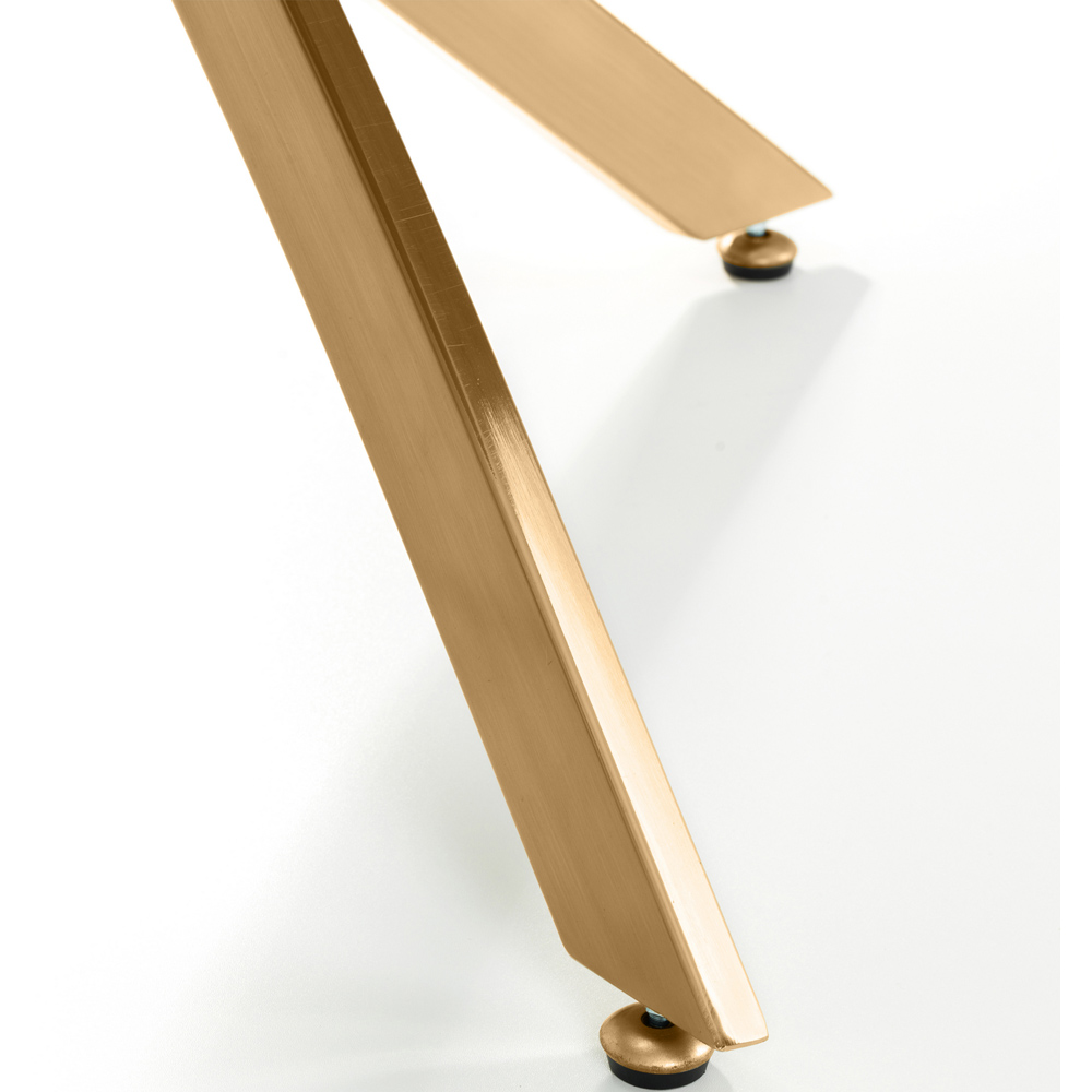 Julian Bowen Montero Metal and Glass 4 Seater Round Dining Table Image 4