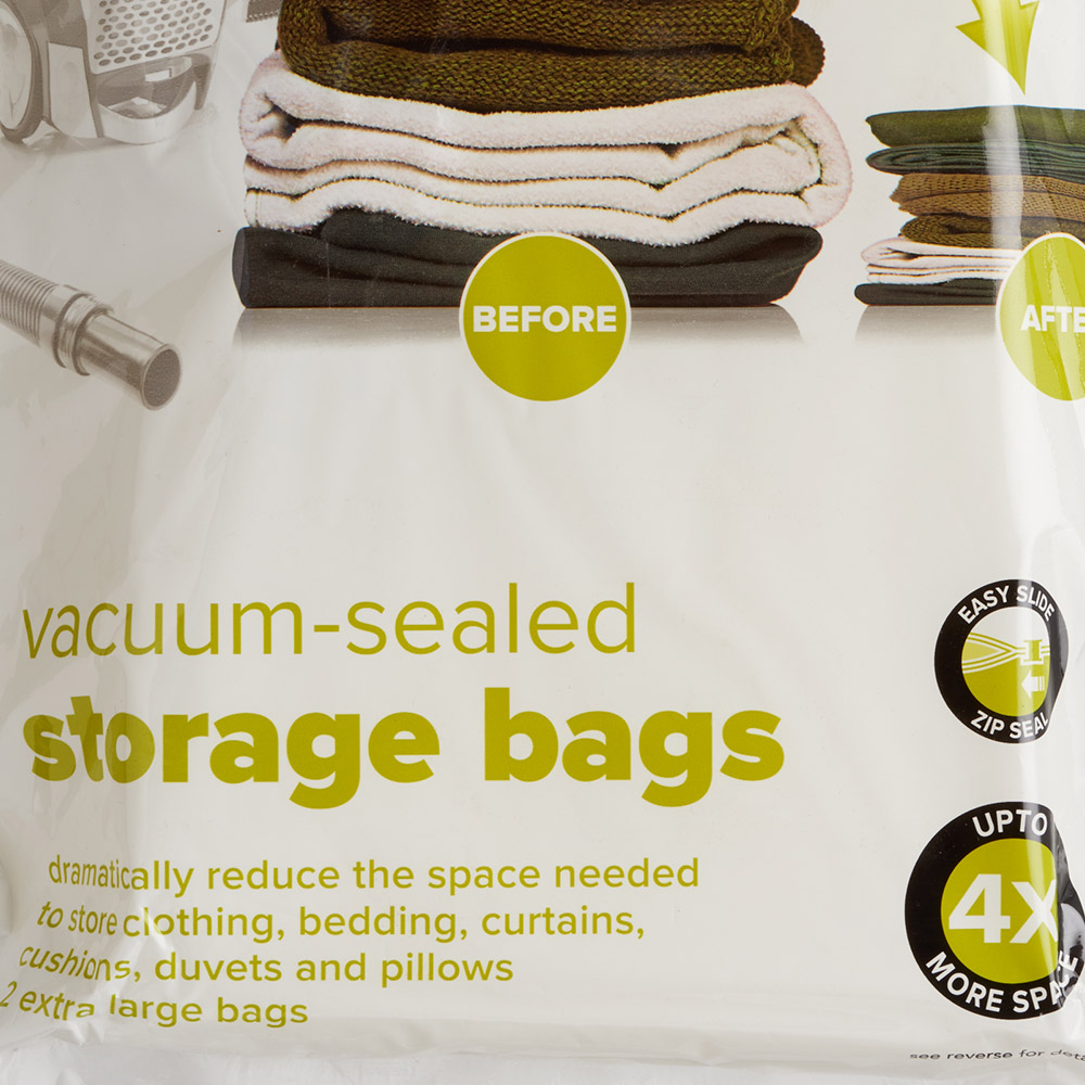 Wilko Extra Large Vacuum Sealed Storage Bags 2 pack Image 3