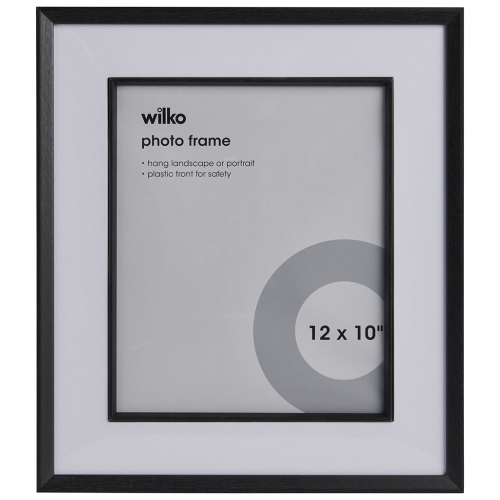 Wilko Bevelled Black Frame 12 x 10inch Image 1