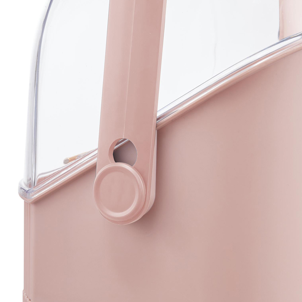 Living and Home 2 Drawer Pink Waterproof Makeup Storage Box Image 6