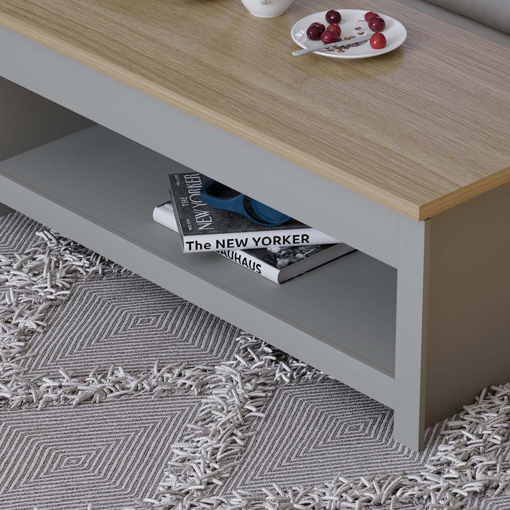 Vida Designs Arlington Grey Sliding Top Coffee Table Image 3