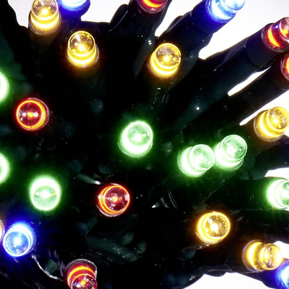 Wilko 200 Multicoloured LED Lights with Green Cable Image 4