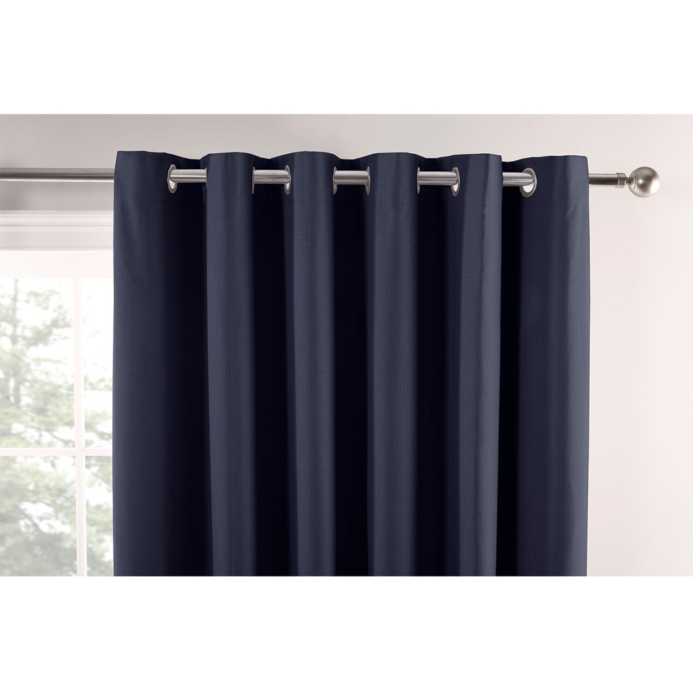 Divante Hoxton Navy Blackout Eyelet Curtains 168 x 137cm Image 2