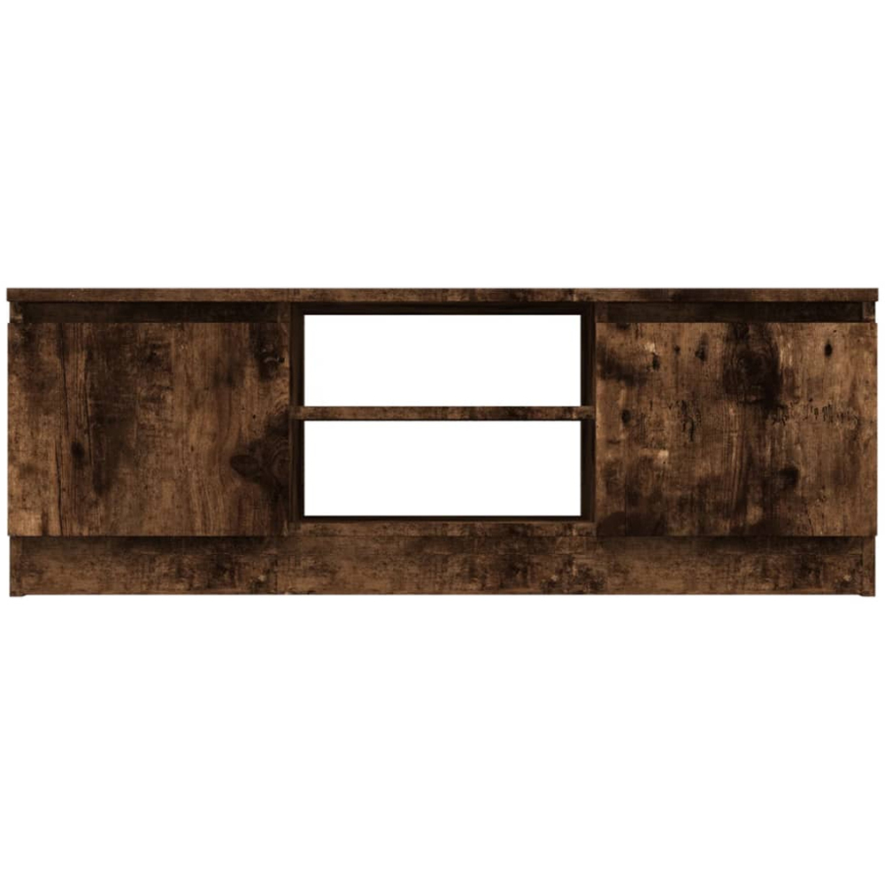 vidaXL 2 Door 2 Shelf Smoked Oak TV Cabinet Image 5
