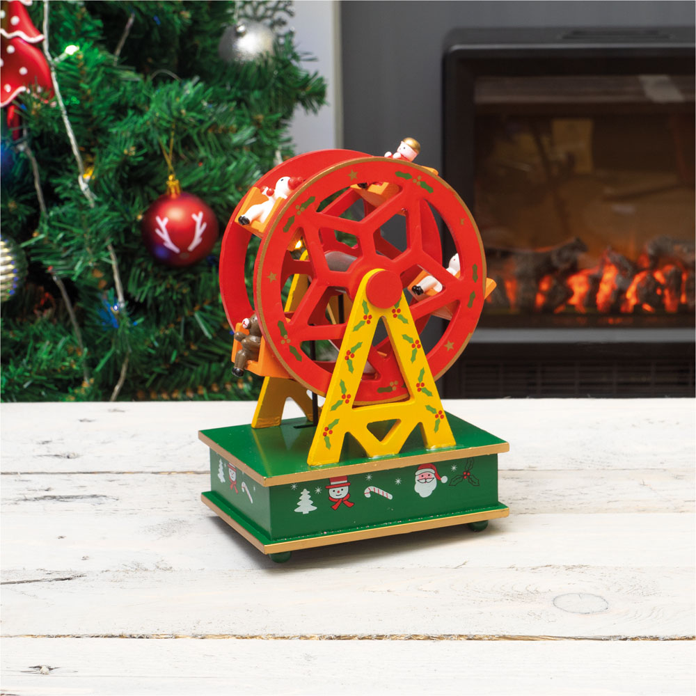 St Helens Multicolour Wooden Ferris Wheel Music Box Image 6