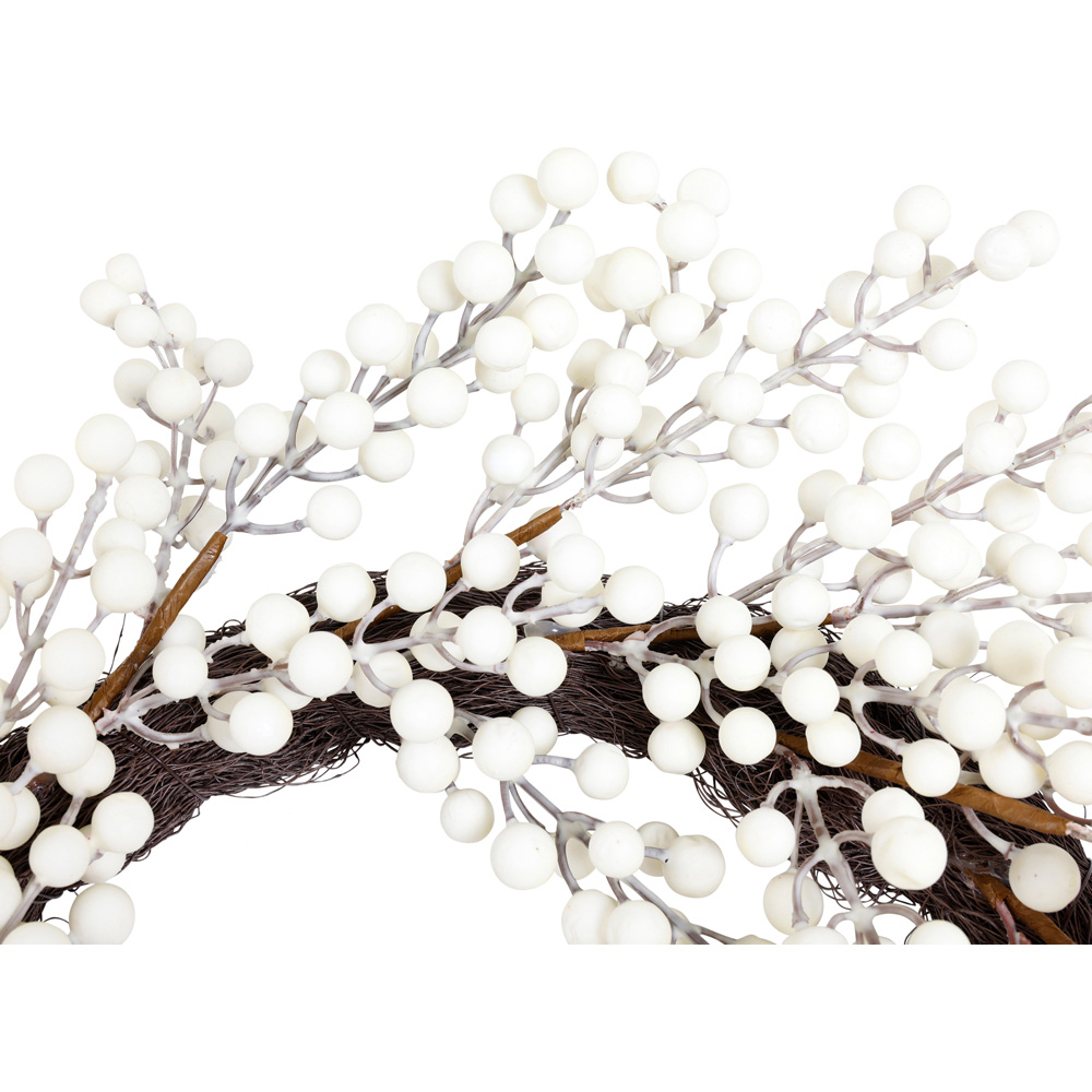 Charles Bentley White Berry Christmas Wreath 55cm Image 2