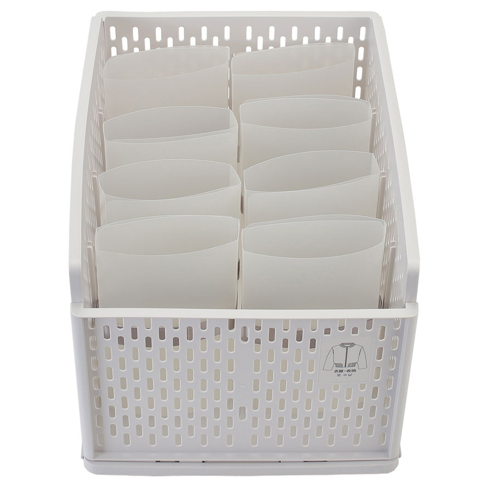 Living and Home Stackable Clothes Storage Basket Drawer with Shirt Folders Image 5