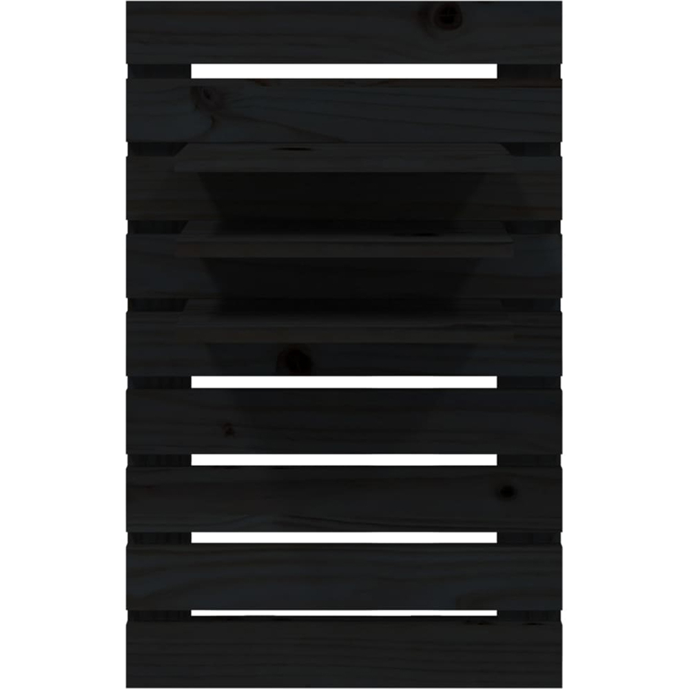 vidaXL Black Adjustable Wall-Mounted Bedside Shelf Set of 2 Image 5
