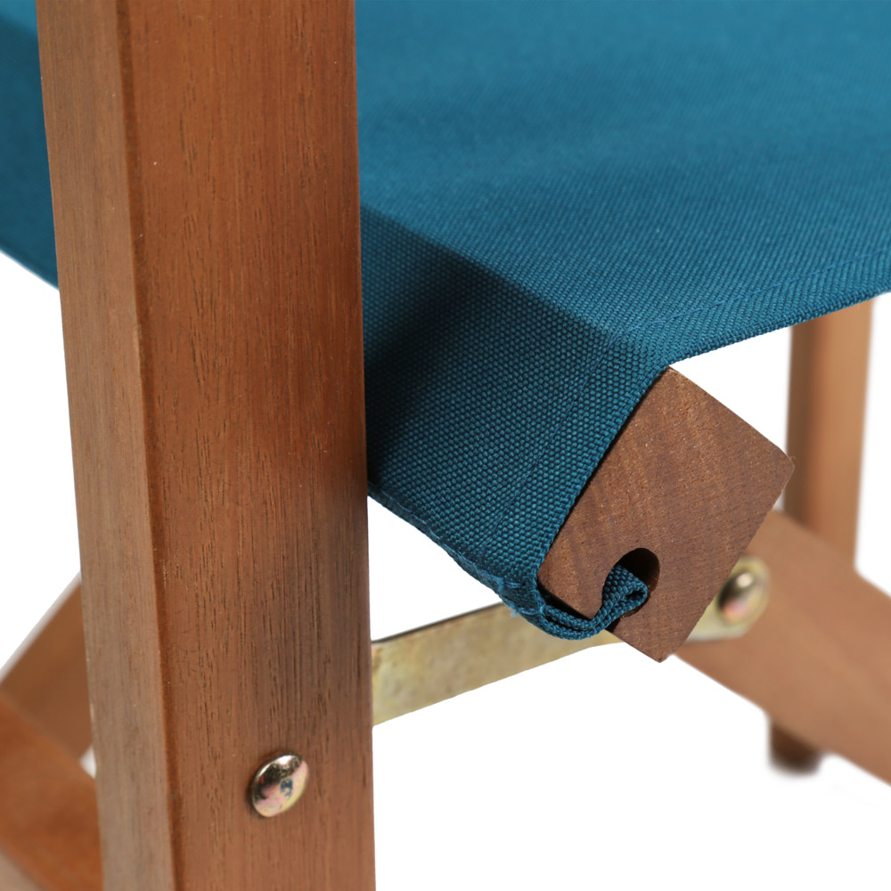 Charles Bentley FSC Eucalyptus Pair Director Chairs Teal Image 6