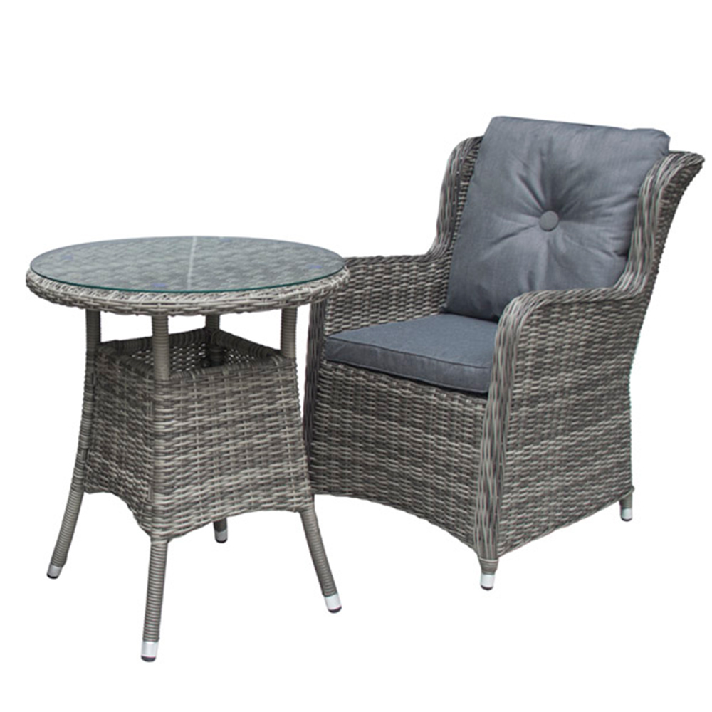 Katie Blake Seville 2 Seater Garden Bistro Set Grey Image 4