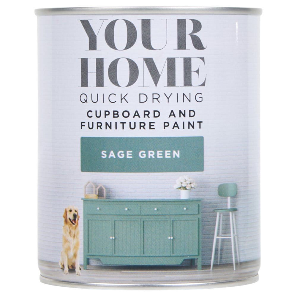 Your Home Cupboard and Furniture Paint 750ml Sage Green Image 2