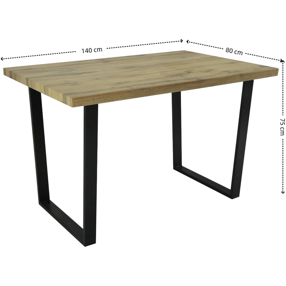 Indoor Living Colorado 4 Seater Distressed Taupe Jaydn Leather Dining Table Set Image 7