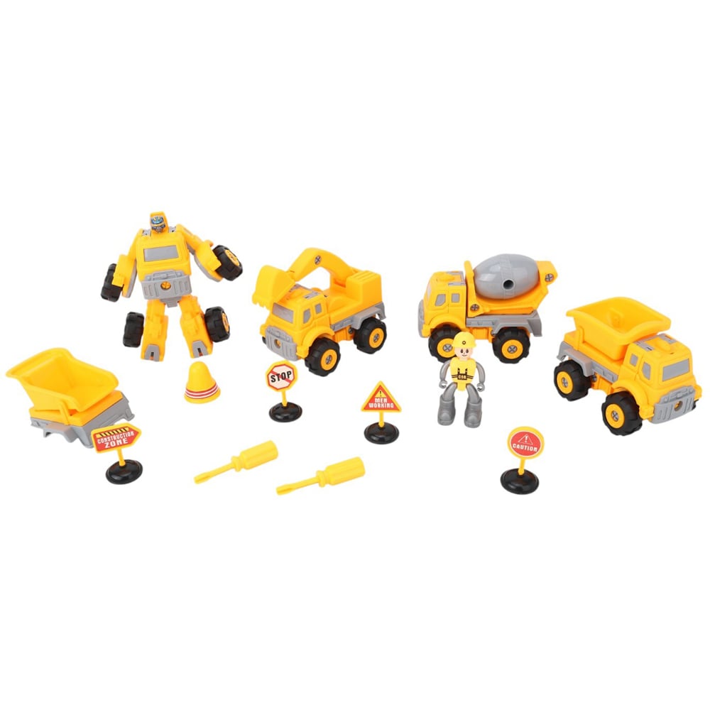 DIY Construction Car Set - Yellow Image 1