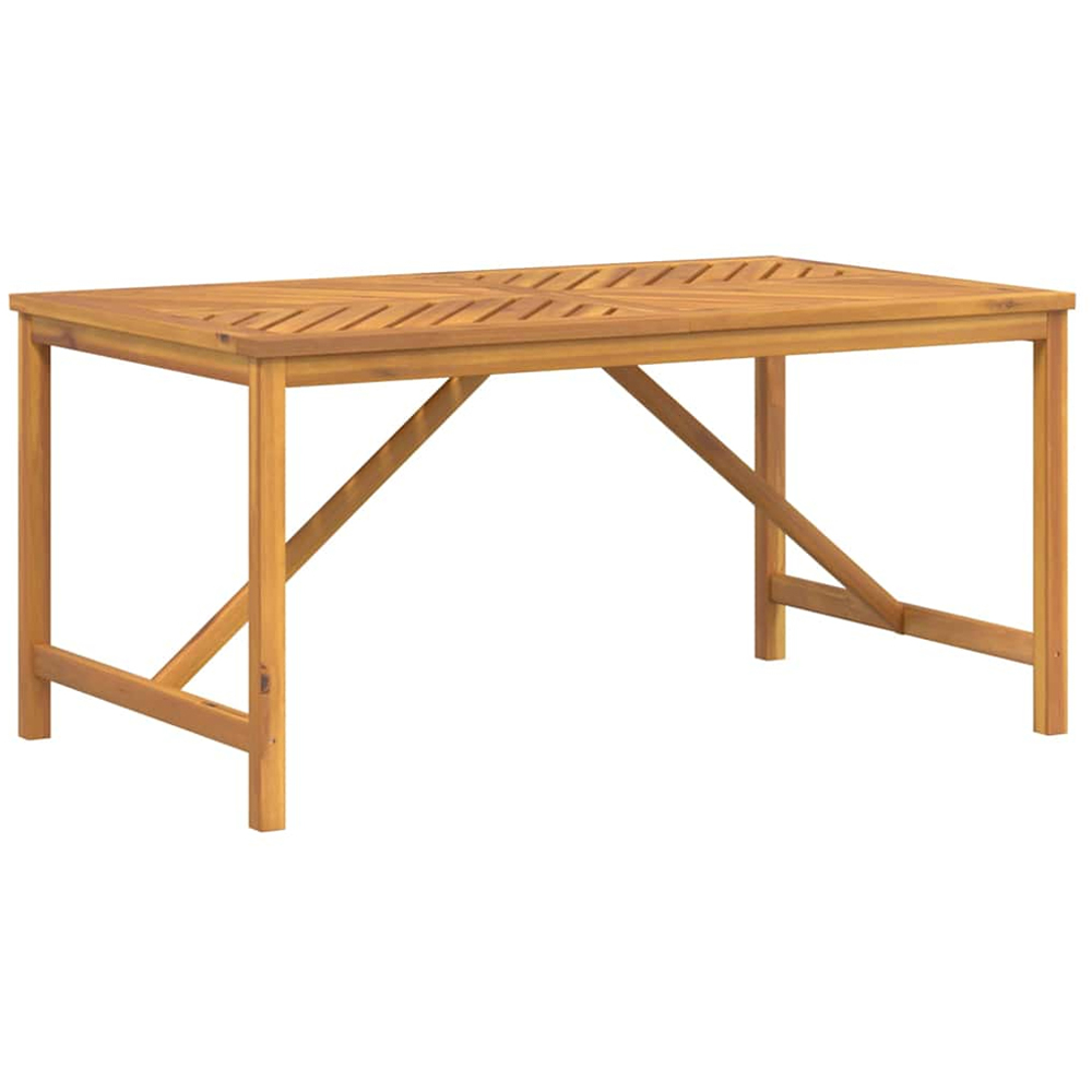 vidaXL 6 Seater Brown Wooden Garden Dining Table Image 2