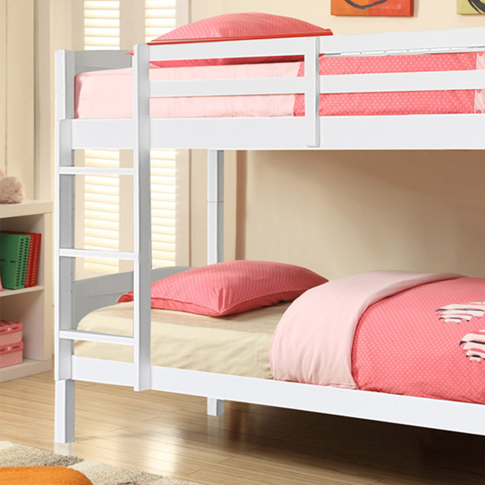 Brooklyn Shorty White Classic Wooden Bunk Bed Image 2