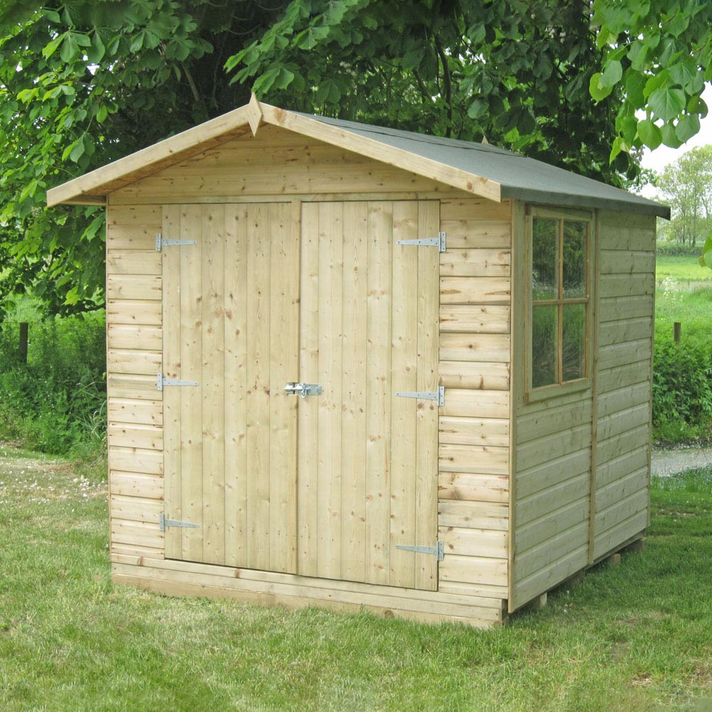 Shire Alderney 7 x 7ft Double Door Dip Treated Shiplap Shed Image 2