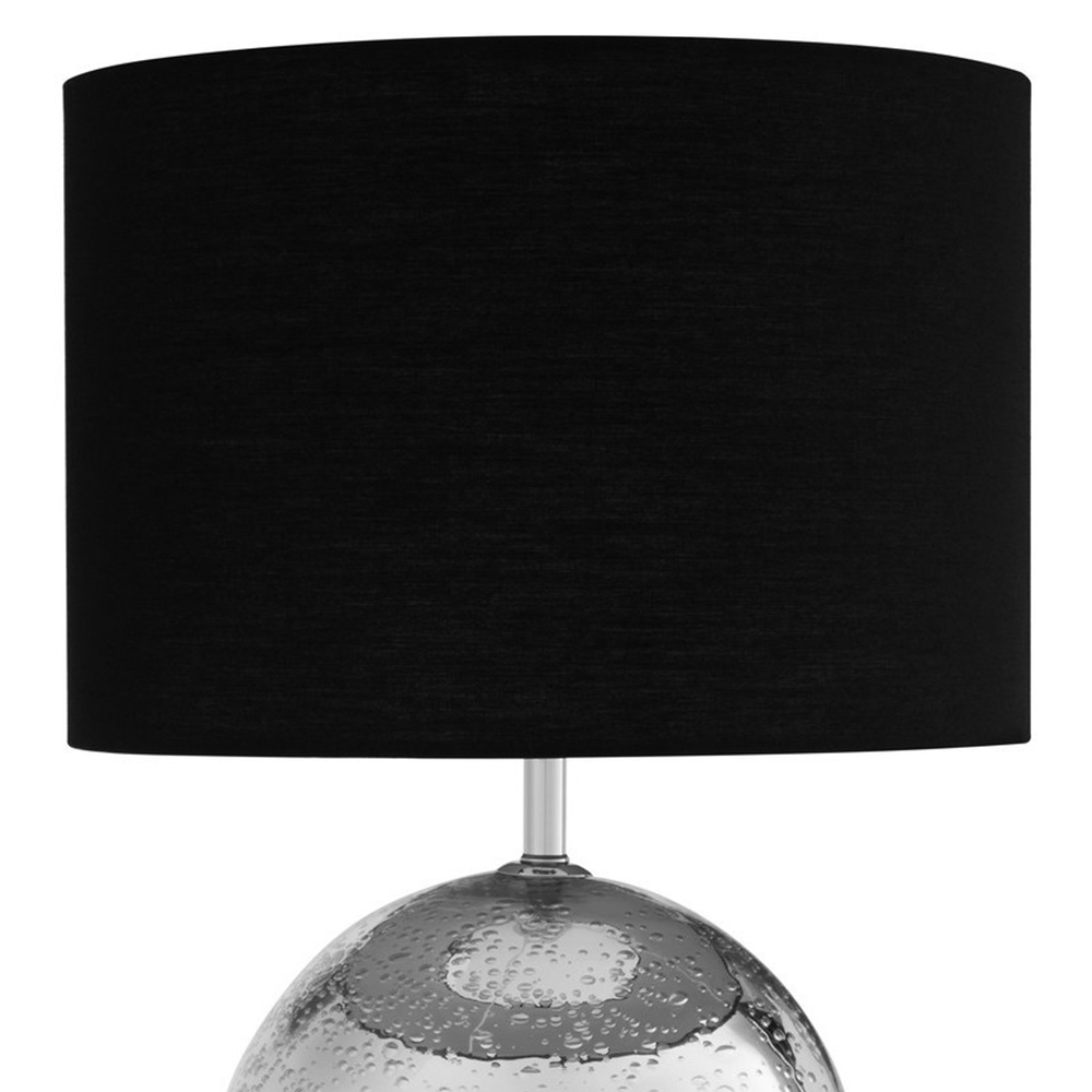 Premier Housewares Black Fabric Shade Table Lamp Image 2