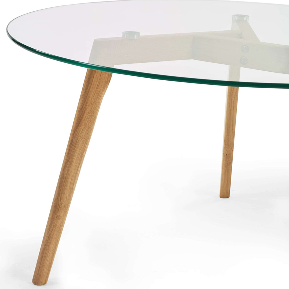 Julian Bowen Bryant Round Glass Coffee Table Image 8