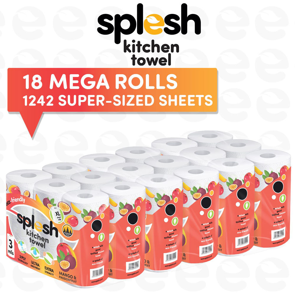 Splesh Mango and Passionfruit XL Kitchen Towel 3 Ply 18 Pack Image 2