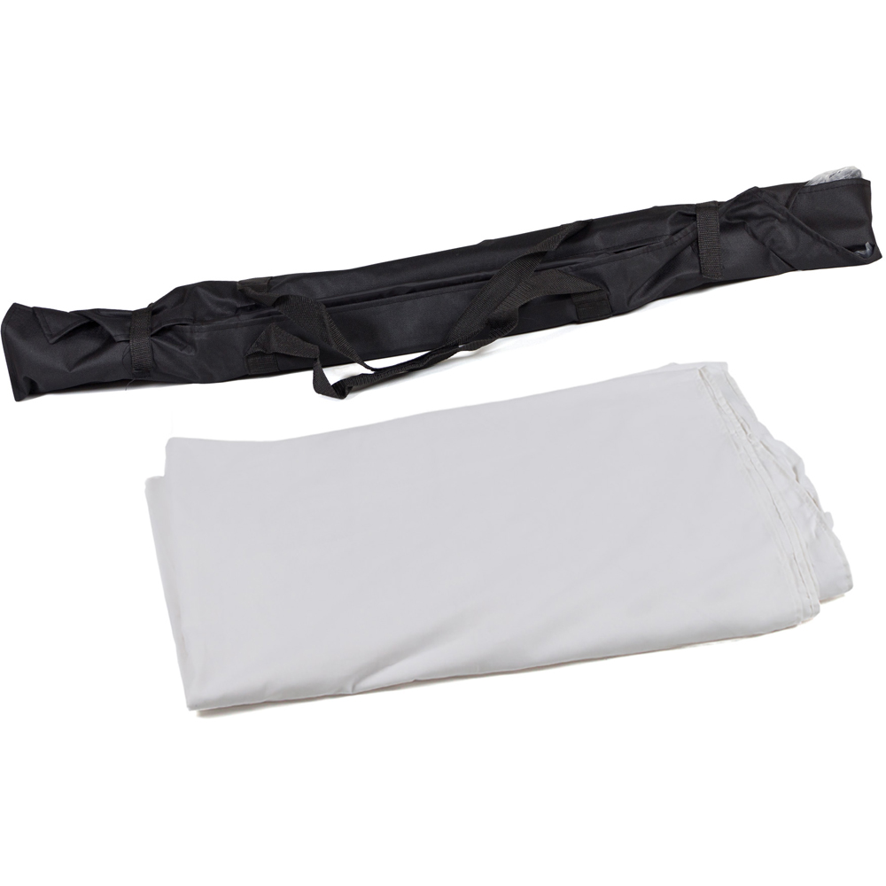 tectake White Large Photography Backdrop System with Carry Bag 3 x 6m Image 5
