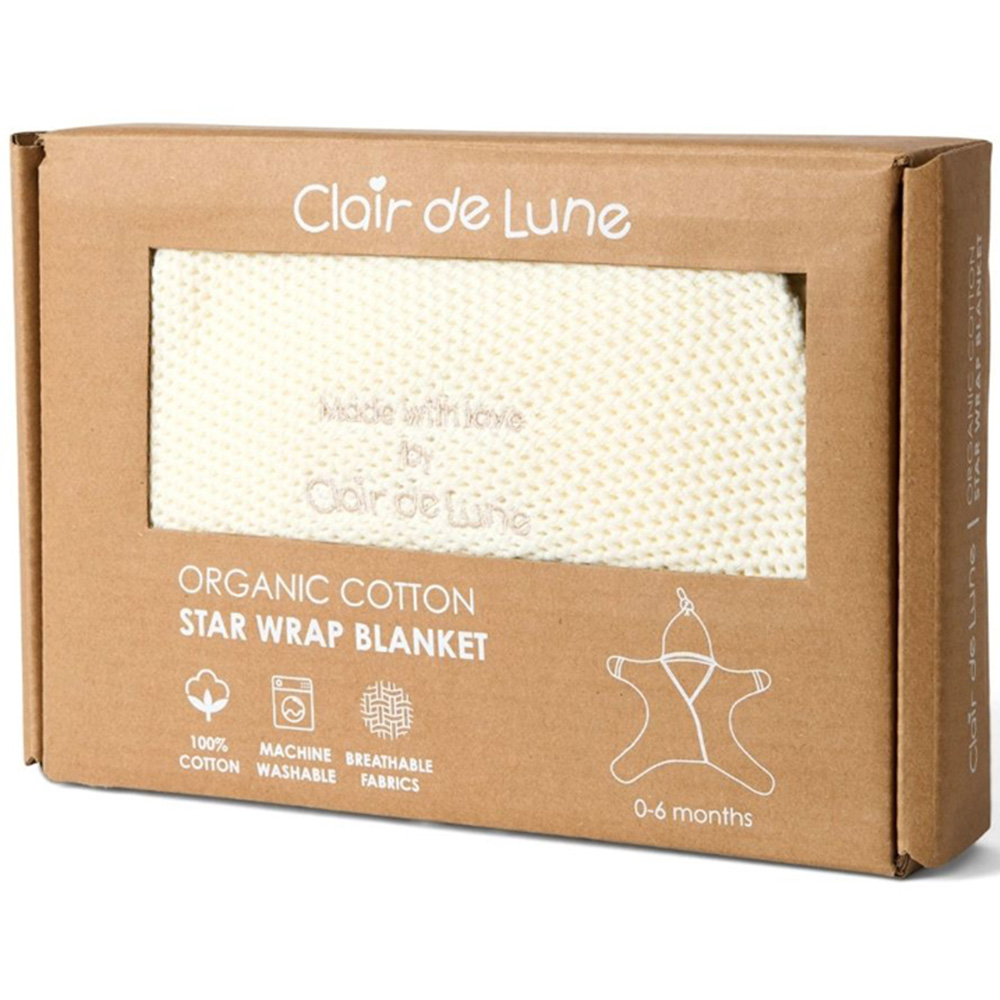Clair de Lune Baby Star Organic Cotton Mesh Wrap Blanket Image 6