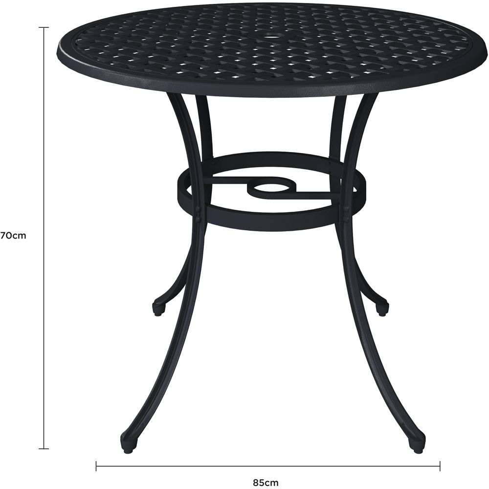 Charles Bentley Cast Aluminium  4 Seater Round Dining Set Image 9
