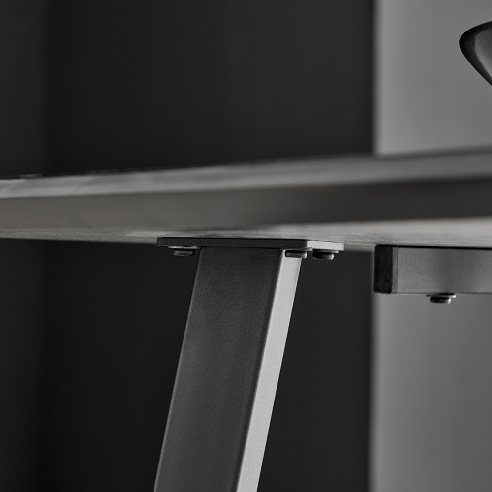 Furniturebox Copeland Cesano Marble Effect 6 Seater Dining Set White Cream and Gold Image 6