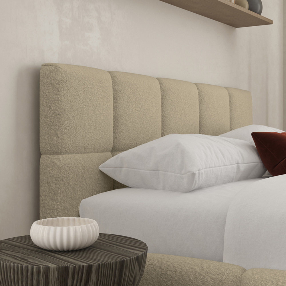 DS Living Ovella Small Double Latte Cubed Bed Frame Image 2