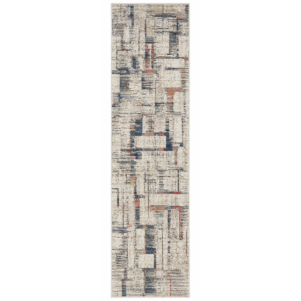Portland Urco Zeta Delta Cream Non Slip Rug 66 x 200cm Image 2