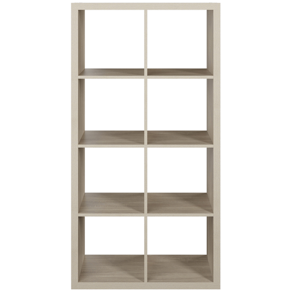 Clever Cube 8 Shelf Light Oak Effect Storage Unit Image 3