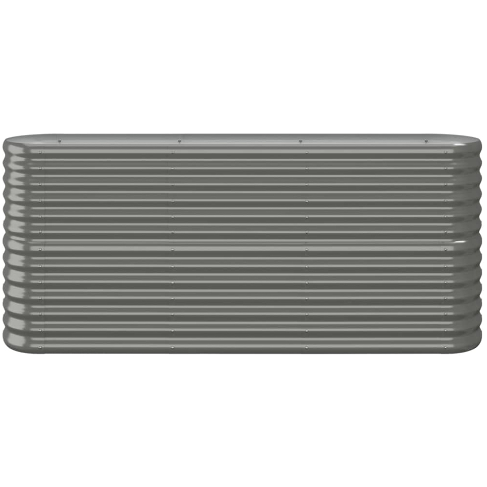 vidaXL Grey Galvanised Steel Raised Garden Bed 68 x 40 x 152cm Image 2