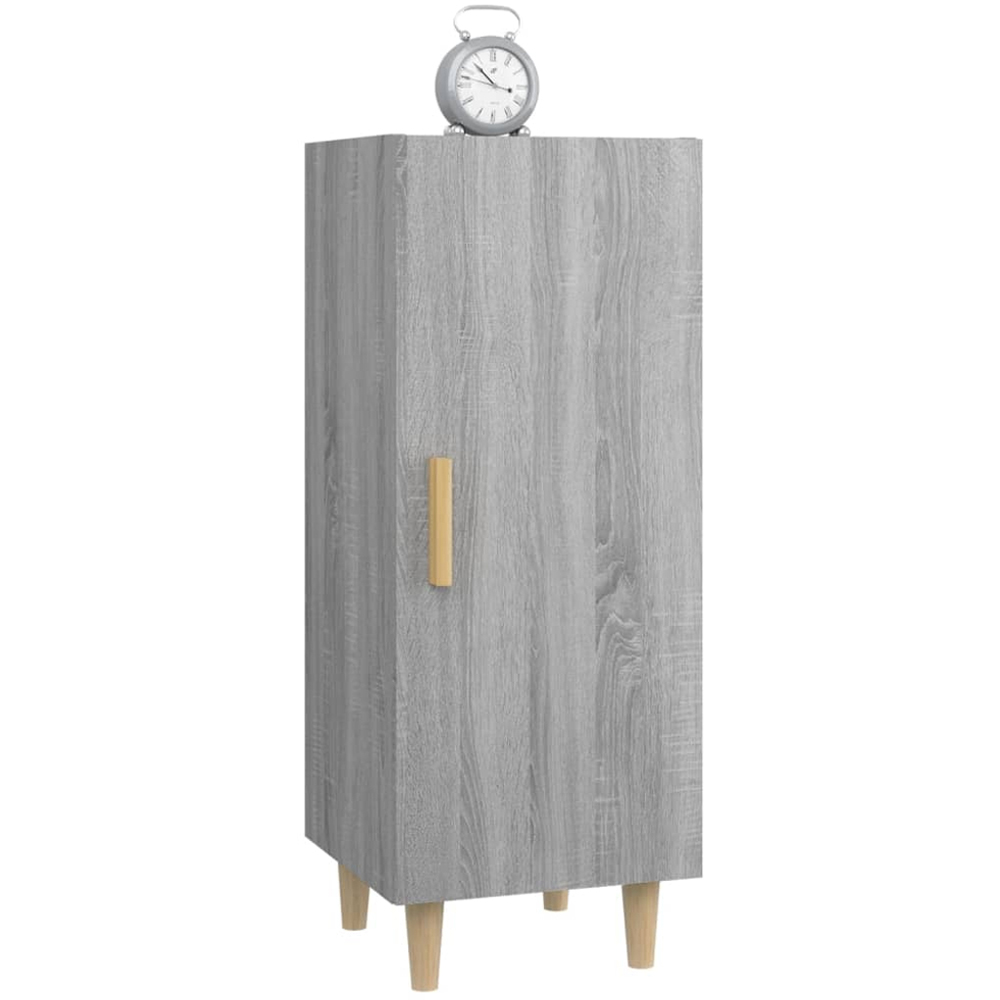 vidaXL Single Door Grey Sonoma Wooden Sideboard Image 4