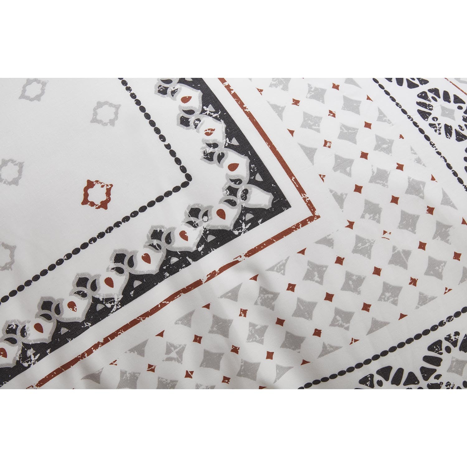 Metro Geo Fringe Duvet and Pillowcase Set - Super King size Image 5