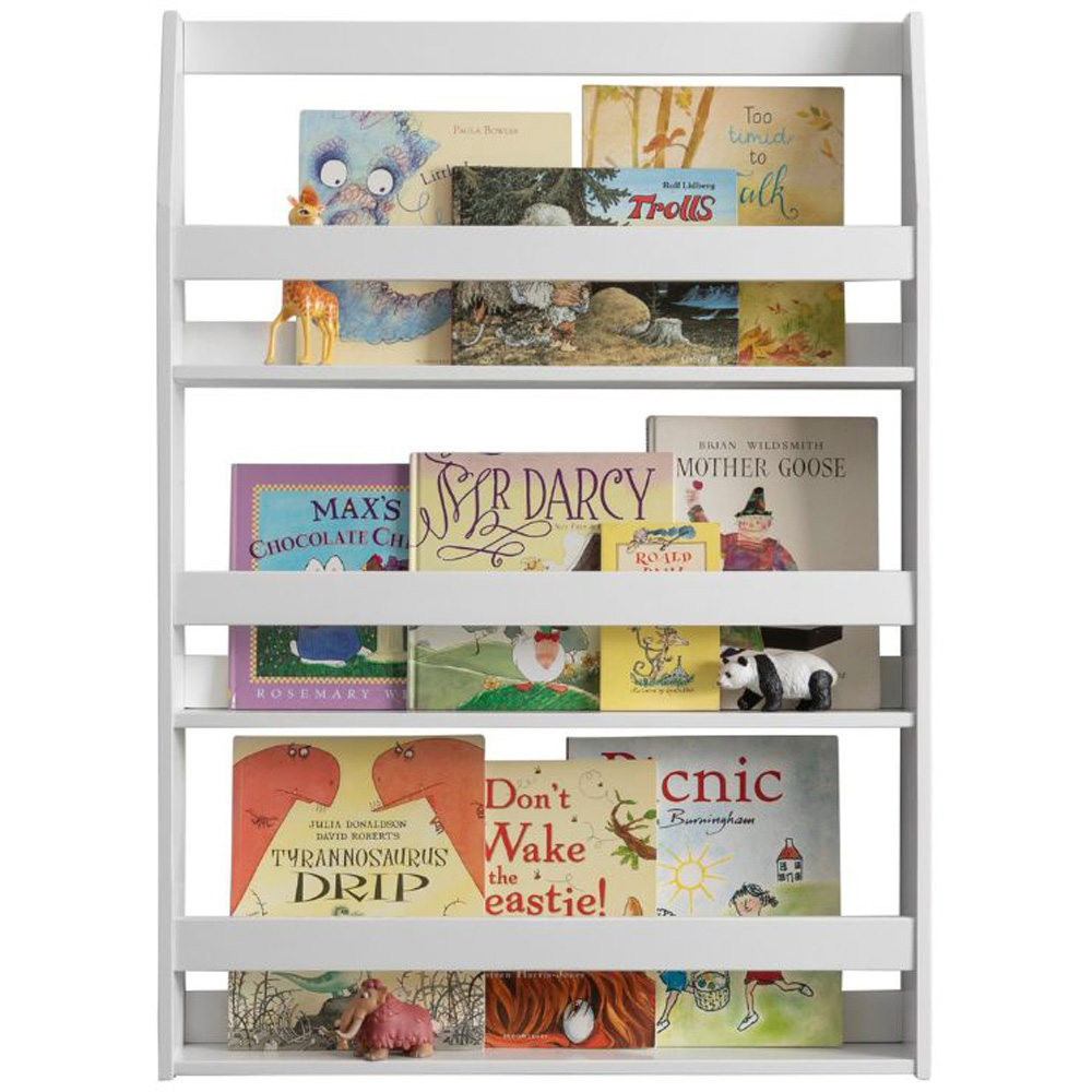 Noa and Nani Hakan 3 Shelf White Wall Mounted Bookcase Image 2