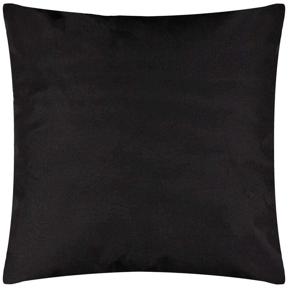 furn. Plain Black Outdoor Cushion Large Image 1