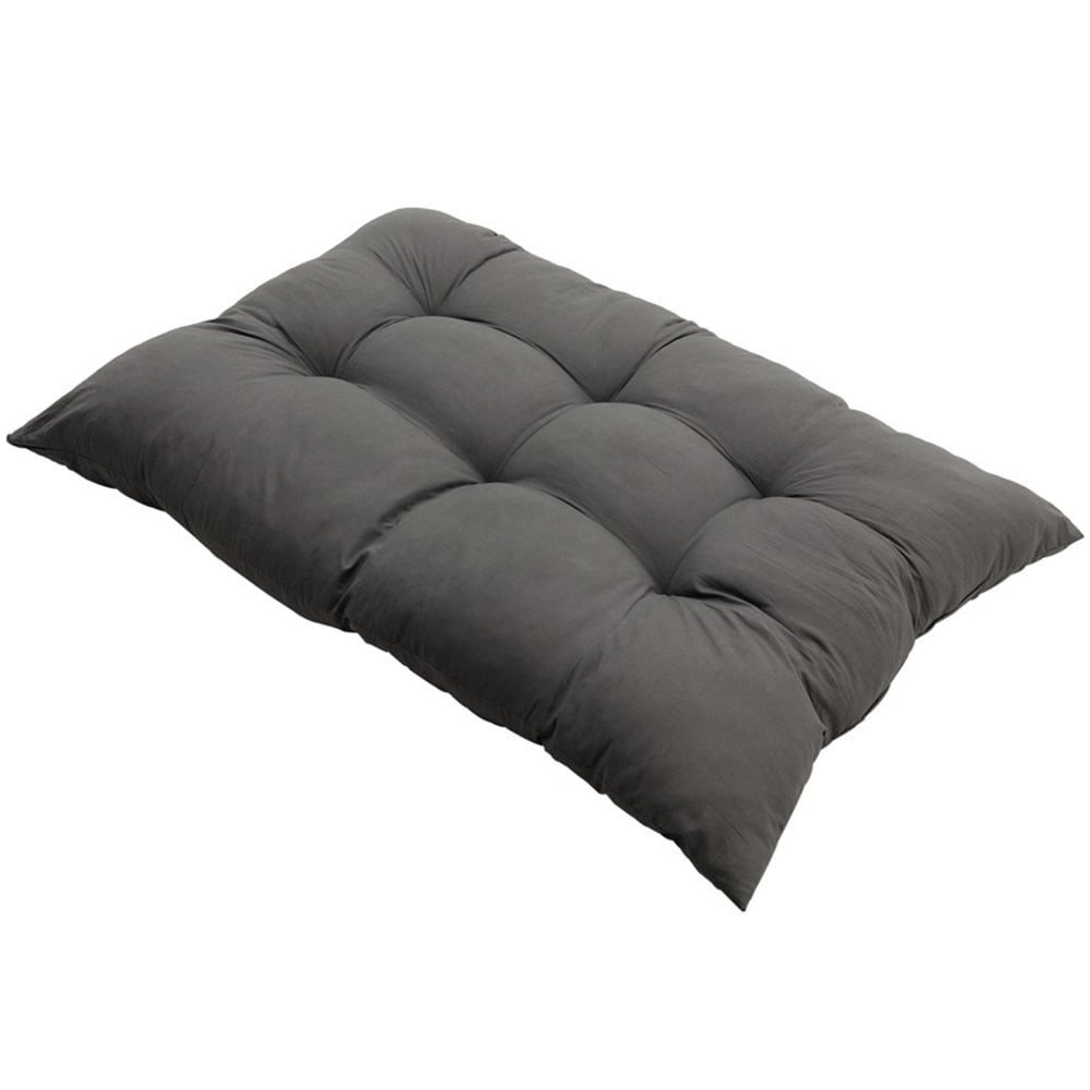 Living and Home Dark Grey Rectangular Tufted Seat Cushion Image 1