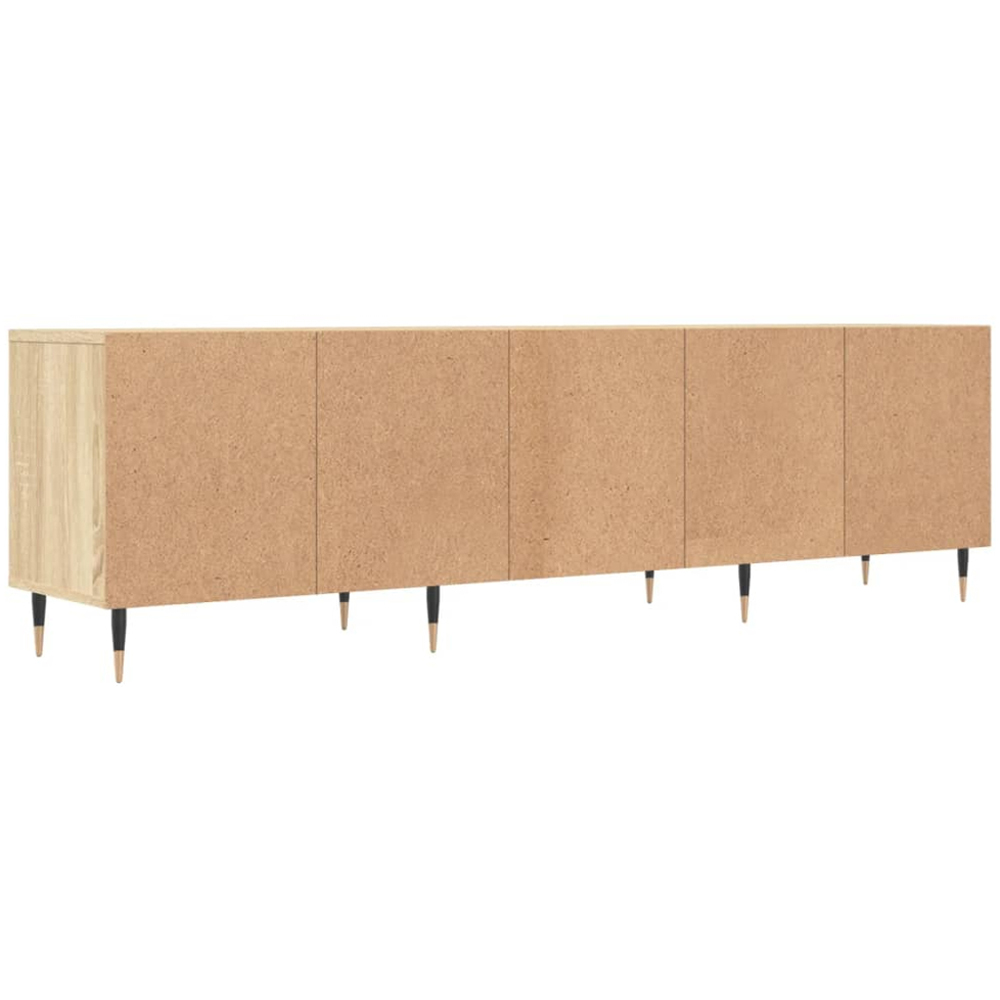 vidaXL 3 Door 3 Shelf Sonoma Oak Wide TV Cabinet Image 8