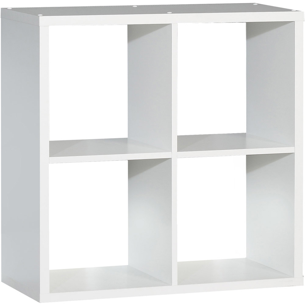 Florence Mauro 4 Shelf Matt White Bookshelf Image 2