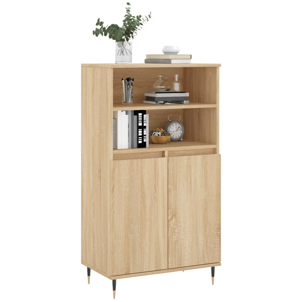 vidaXL 2 Door 2 Shelf Sonoma Oak Highboard Image 3