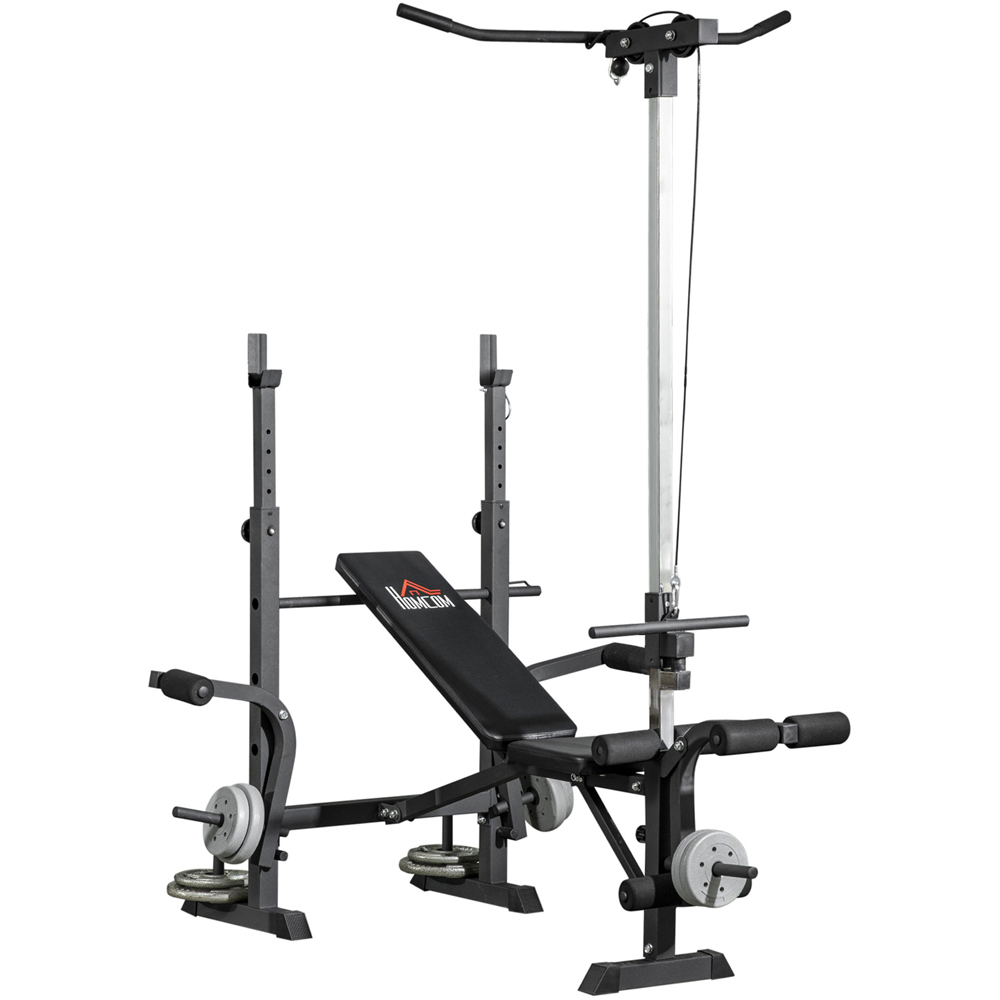 HOMCOM Adjustable Weight Multifunction Full Body Workout Bench Image 1