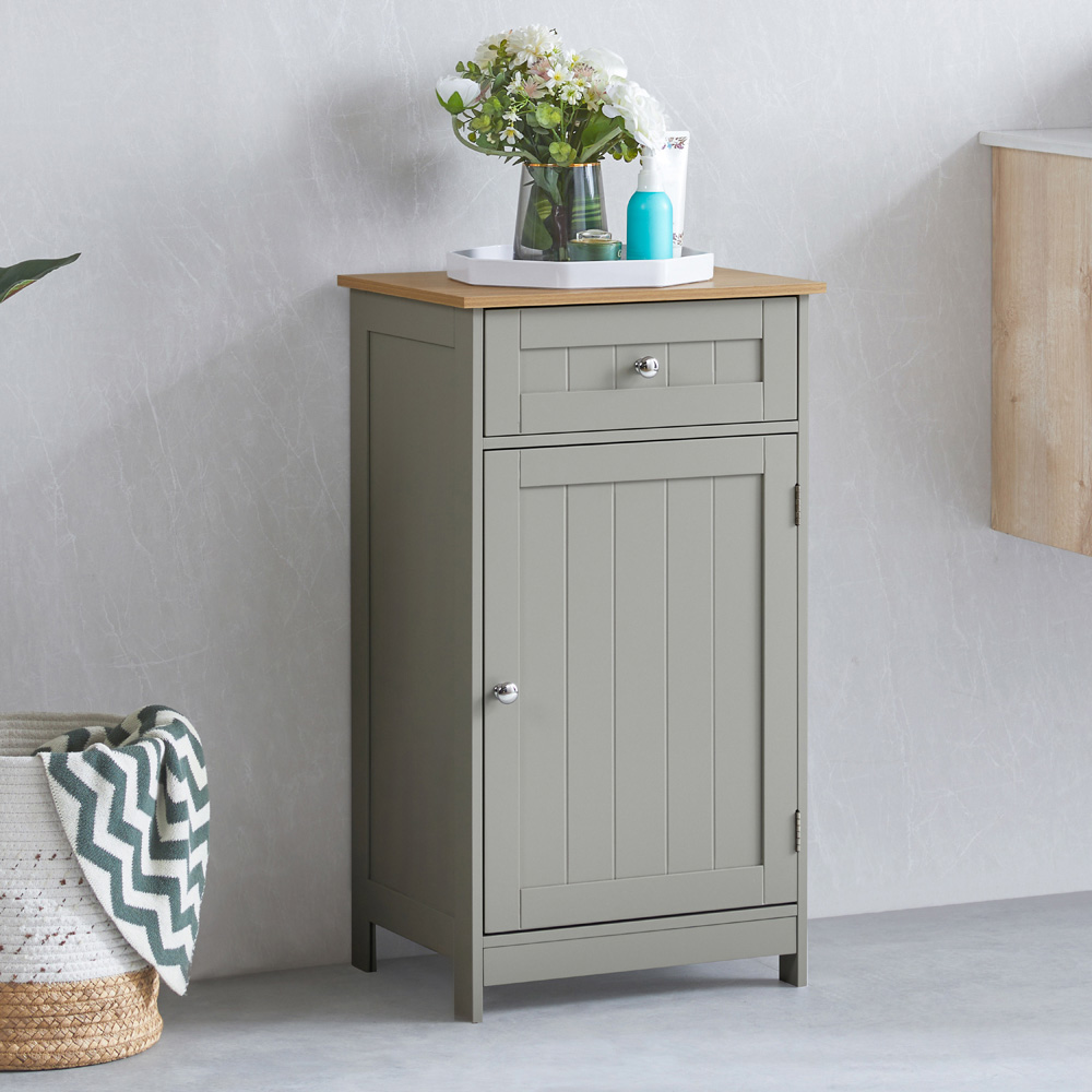 BATH VIDA Priano Single Door Single Drawer Floor Cabinet Image 3