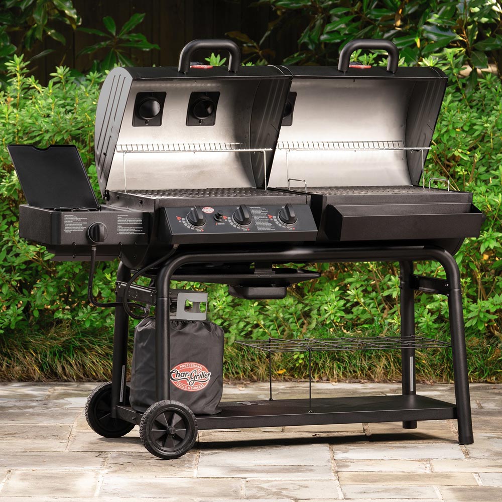 CharGriller Duo Gas and Charcoal Barbecue with Side Burner Wilko