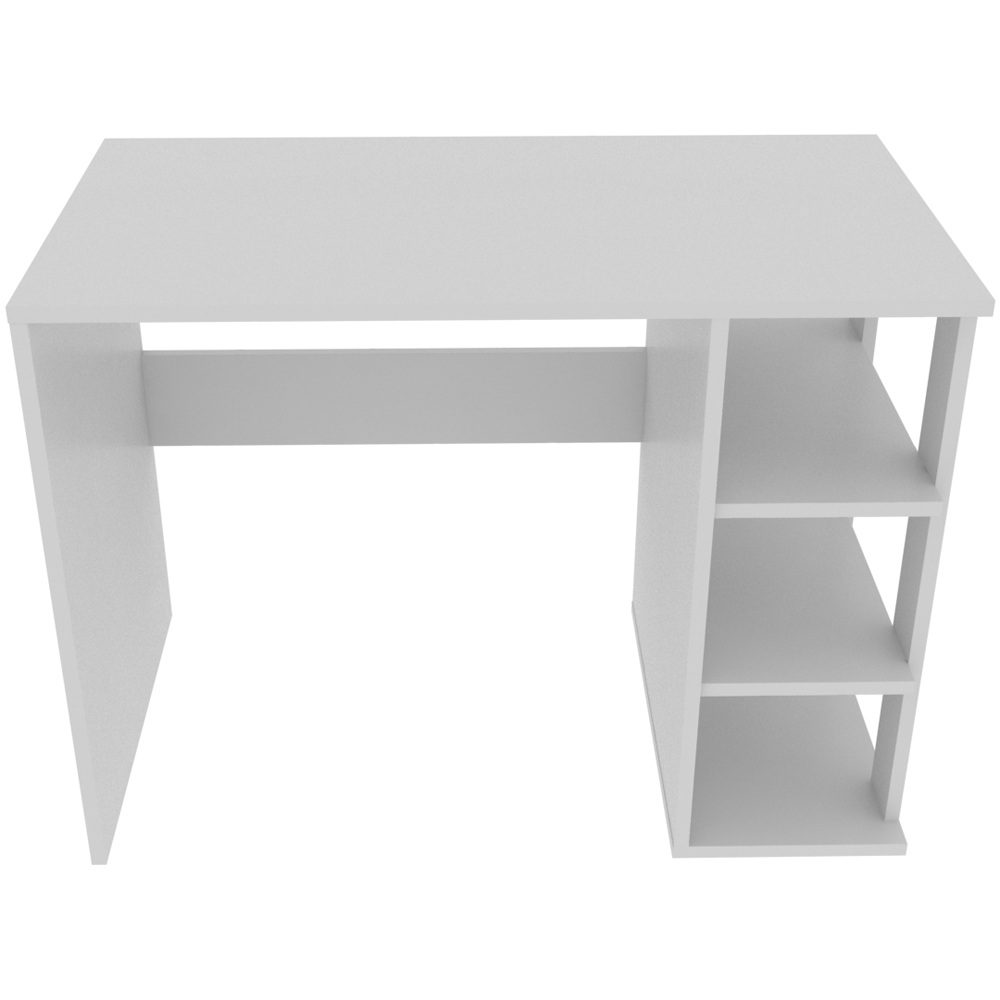 Decorotika Polina 3 Shelf Computer Desk White Image 4