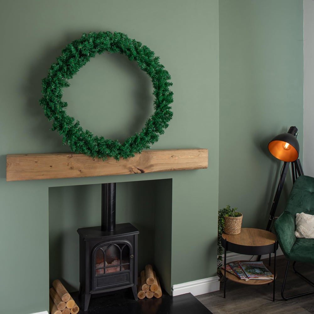 Samuel Alexander Green Plain Wreath 90cm Image 7