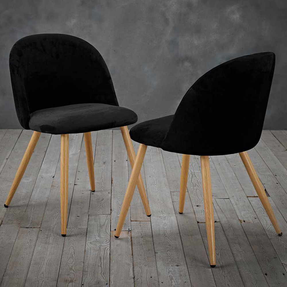 Venice Set of 2 Black Dining Chair Image 1