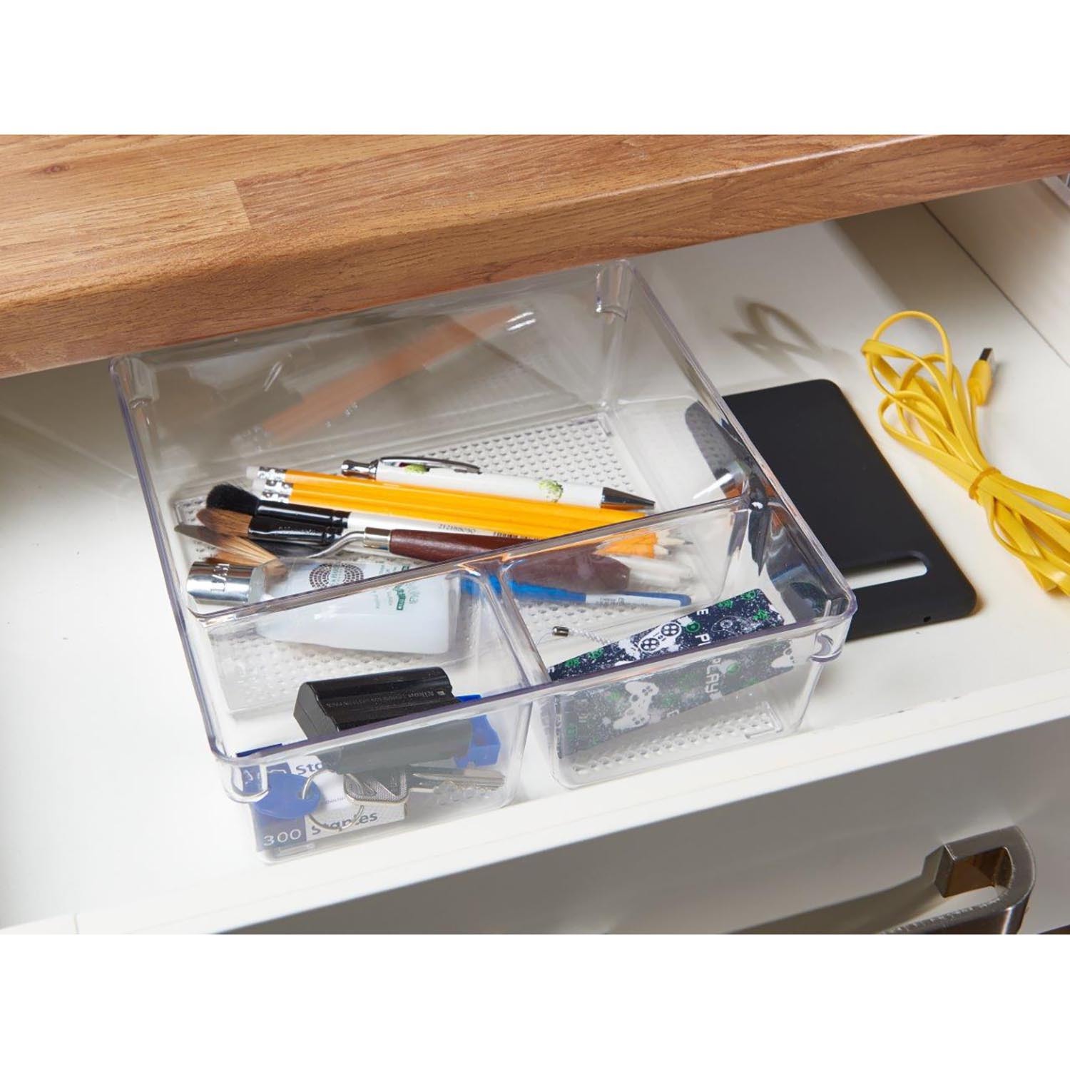 Clear 3 Part Drawer Organiser Image