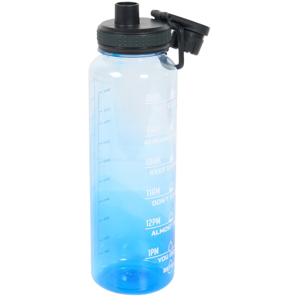 Blue Water Bottle with Screw Top 1L Blue Image 3