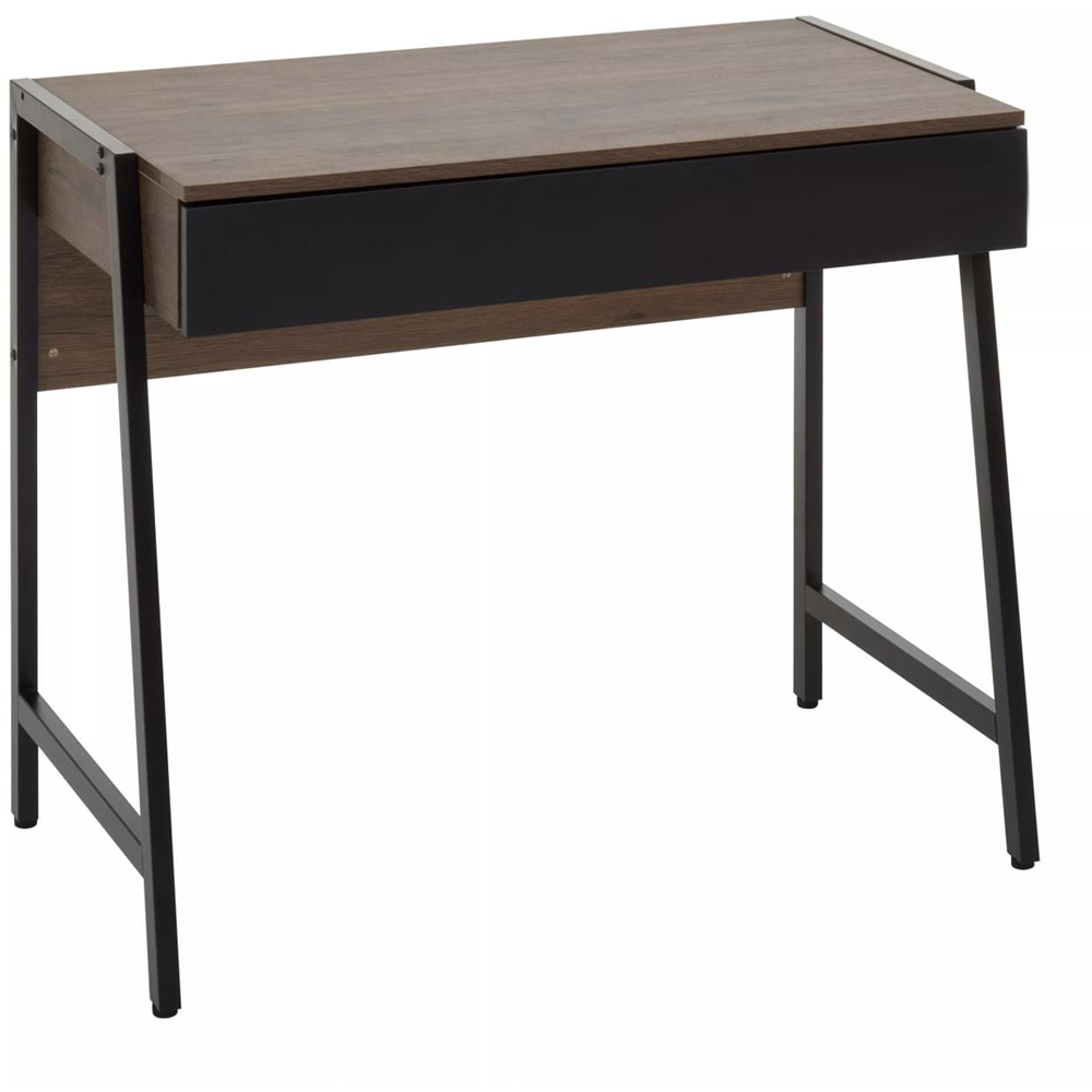 Premier Housewares Bradbury Single Drawer Desk Dark Oak Veneer Image 5