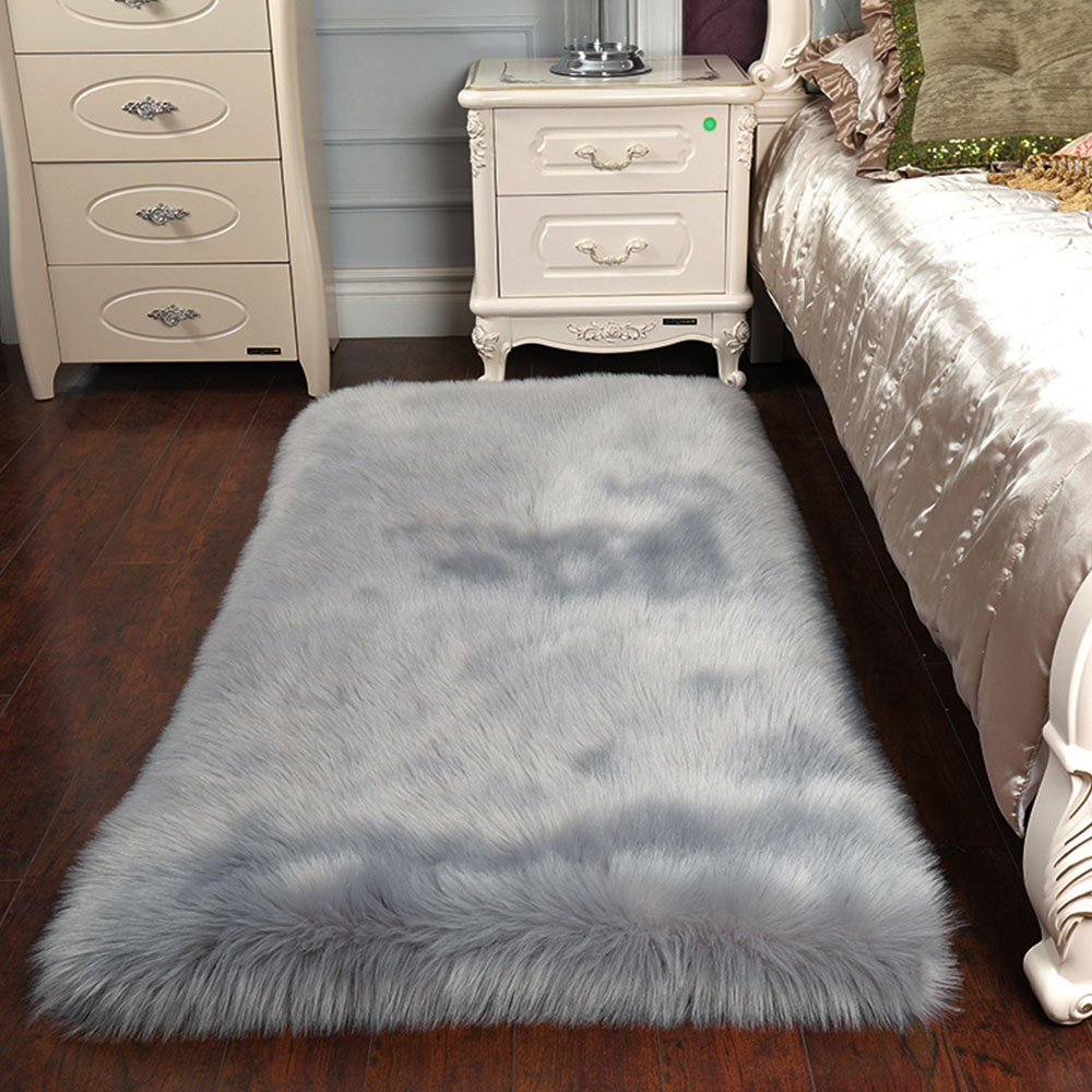 Living and Home Grey Rectangle Soft Shaggy Rug 100 x 180cm Image 5