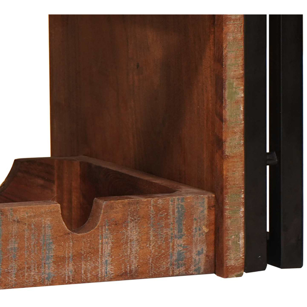 vidaXL 10 Bottle Brown Solid Reclaimed Wood Wall Mounted Wine Rack Image 7